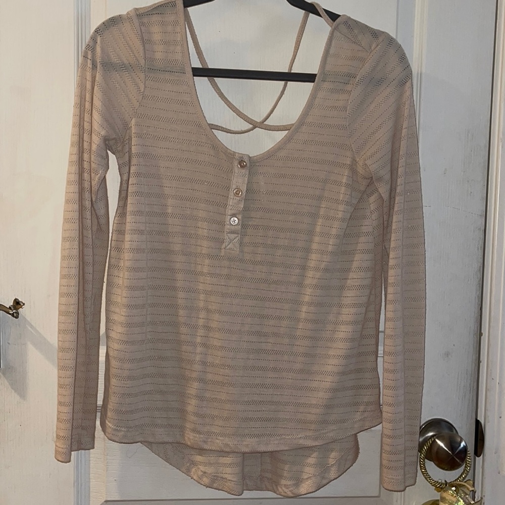 PacSun Women's Crisscrossed Back Long Sleeve Shirt